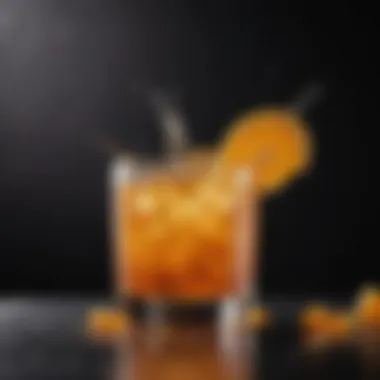 Innovative Variations of Orange Smash Artistic presentation of a modern twist on the classic orange smash cocktail.