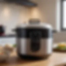 Elegant two-cup rice cooker showcasing modern design and functionality