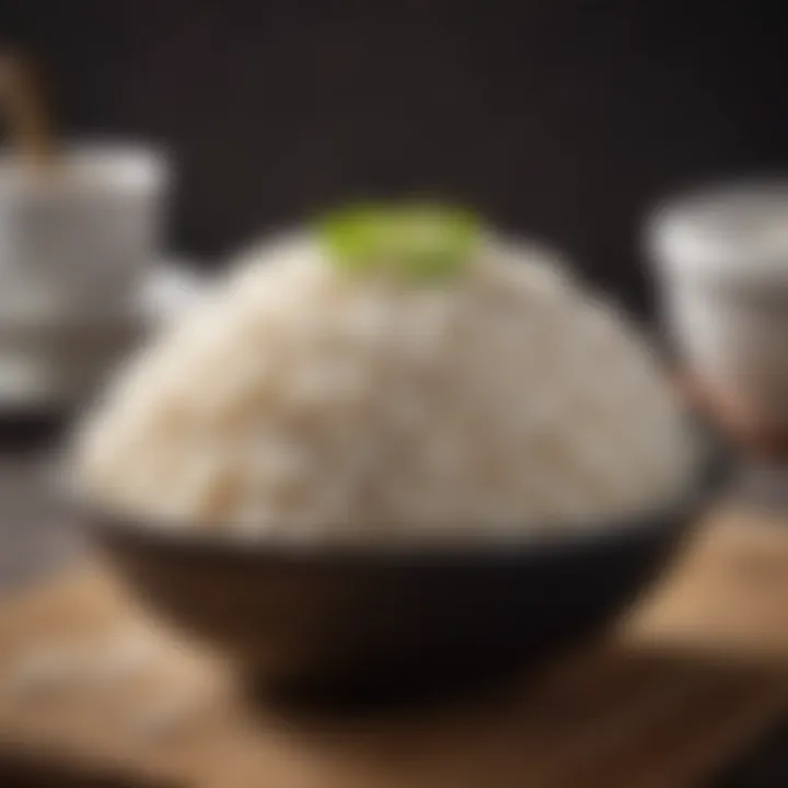 Deliciously fluffy rice served in a bowl, highlighting the perfect results from a two-cup rice cooker