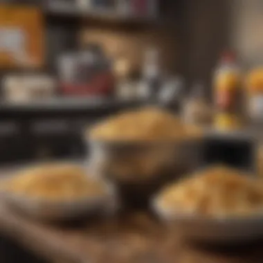 A stylish popcorn bar showcasing various toppings and seasonings.