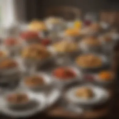 Classic Dishes Table Setting A beautifully arranged table featuring an assortment of classic dishes.