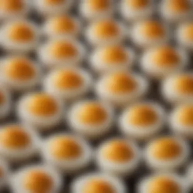 Artfully Arranged Perfectly Boiled Eggs Perfectly boiled eggs arranged artistically