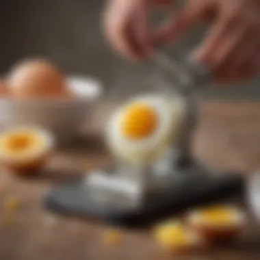 Efficient Use of a High-Quality Egg Peeler High-quality egg peeler in use, demonstrating ease and efficiency