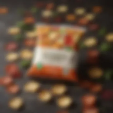 An assortment of vegetable chips in eco-friendly packaging