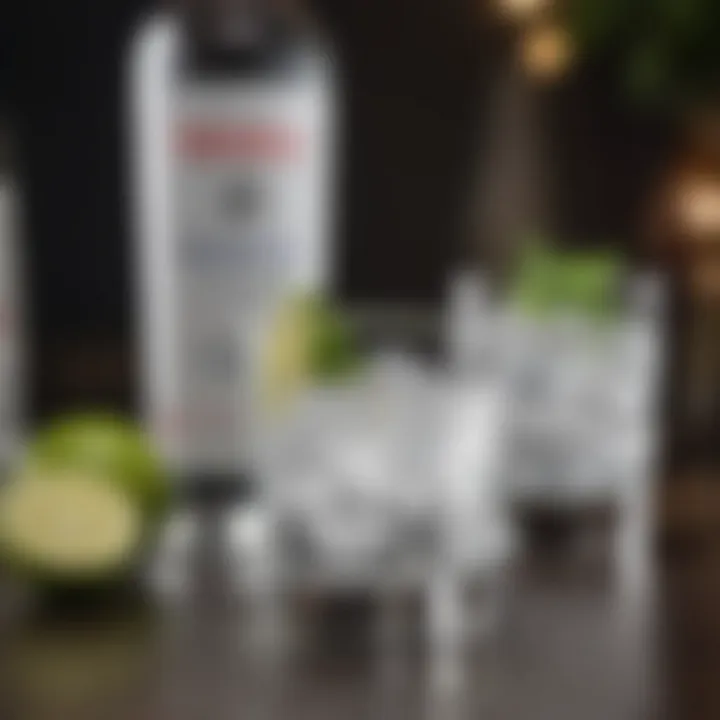 An elegant social gathering featuring vodka and soda cocktails