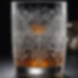 Elegant crystal highball glass with intricate patterns