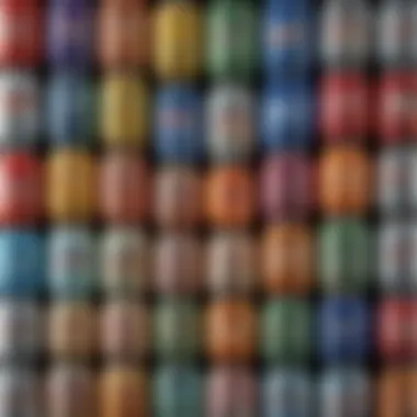 Diverse Flavors of Soda Water A selection of various flavored soda water cans