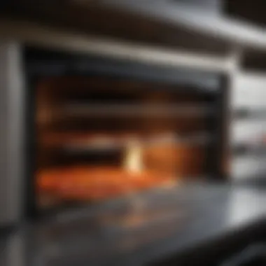 Close-up view of the heat distribution inside the Forno Piombo