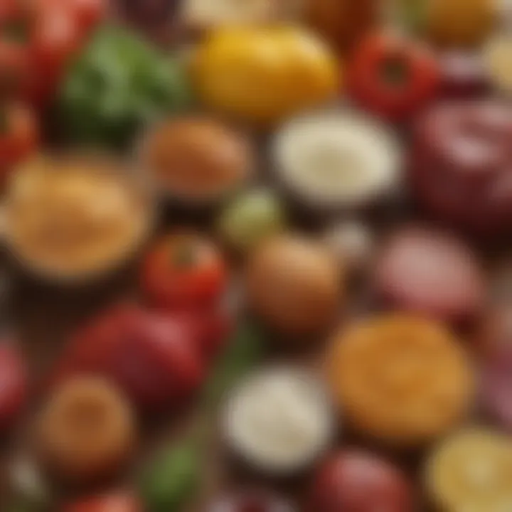 A close-up of fresh local ingredients used in New York sauce