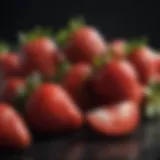 Fresh strawberries with a vibrant red color