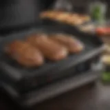Close-up of the George Foreman Smokeless Digital Smart Select Grill showcasing its digital interface