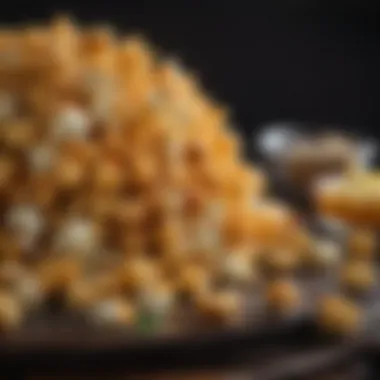 Savory Cheese and Truffle Popcorn Savory gourmet popcorn topped with cheese and truffle oil