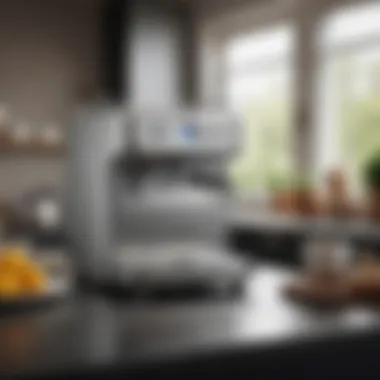 Smeg espresso machine in a stylish kitchen setting