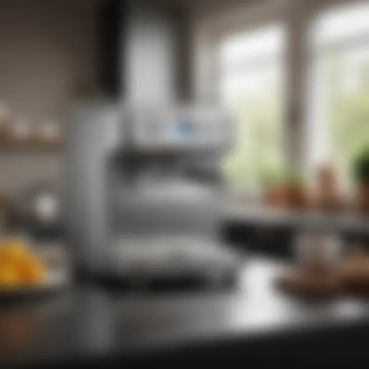 Smeg espresso machine in a stylish kitchen setting