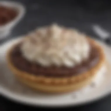 Garnished Hershey Pie with Whipped Cream and Chocolate Shavings