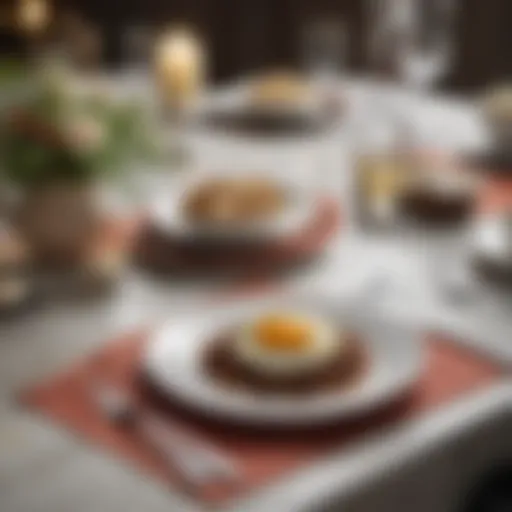 Elegant table setting with stylish placemats