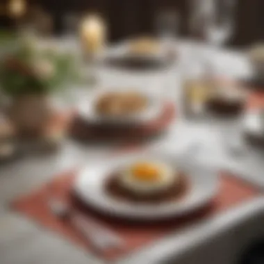 Stylish Placemats in an Elegant Setting Elegant table setting with stylish placemats