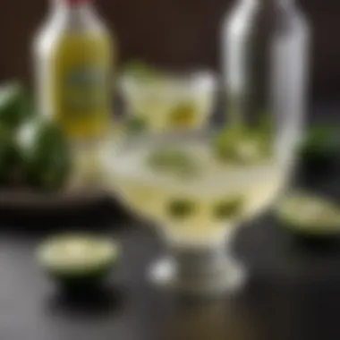A selection of ingredients showcasing jalapeno alongside traditional margarita components