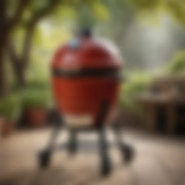 Exquisite design of Kamado Joe Pellet Grill showcasing its elegant curves