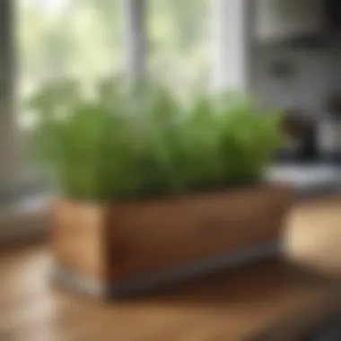 Organized Herb Planter A beautifully organized herb planter on a kitchen counter