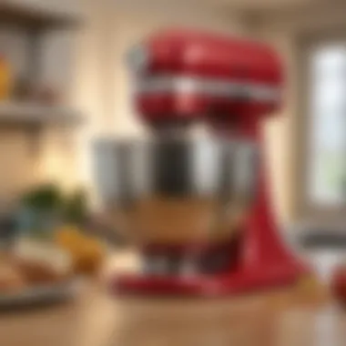 KitchenAid Mixer Functionality A KitchenAid mixer in action, illustrating its functionality and efficiency