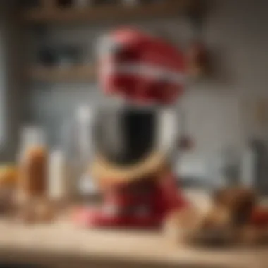 Elegant KitchenAid Mixer Design An elegant KitchenAid mixer with a sleek design and premium finish