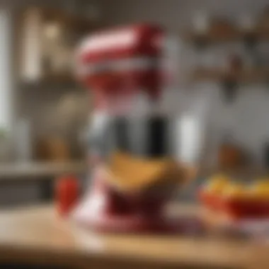 KitchenAid Mixer Enhancing Modern Culinary Spaces KitchenAid mixer with splash guard in a modern kitchen setting