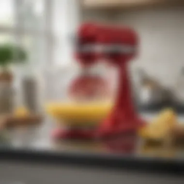 User Experience with the KitchenAid Splash Guard User interacting with KitchenAid mixer splash guard
