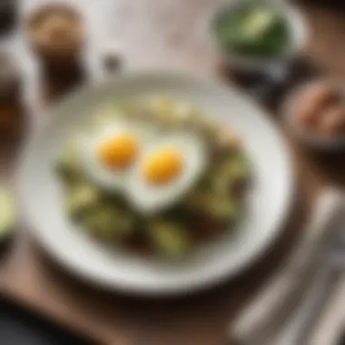 A vibrant keto-friendly meal showcasing fresh avocados and eggs