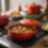 Elegant Le Creuset Dutch oven in vibrant color