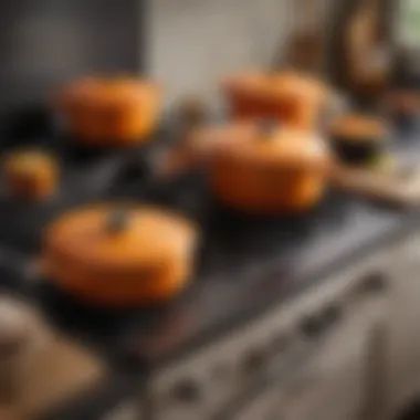 Interior Design of Le Creuset Dutch Ovens Close-up view of Le Creuset Dutch oven interior