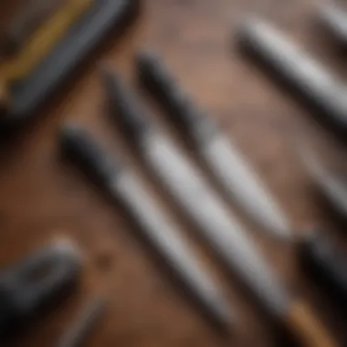 Close-up of maintenance tools for keeping Mac serrated knives in optimal condition.