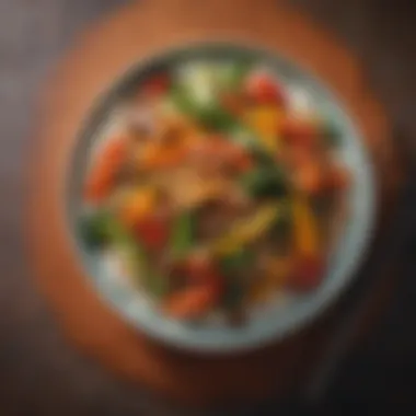 A colorful vegetable stir-fry with Minute Rice