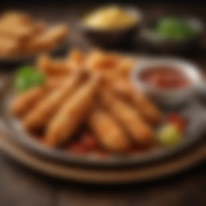 A plated dish of Tyson chicken tenders with sides