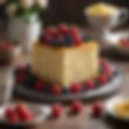 Elegant butter cake adorned with fresh berries