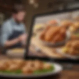 User exploring a digital menu for chicken dishes