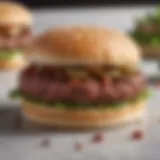 Selection of high-quality ground beef for burger making