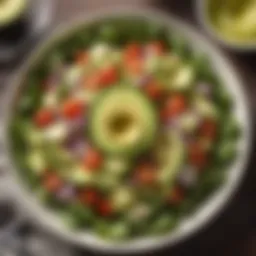 Fresh avocado salad showcasing vibrant ingredients