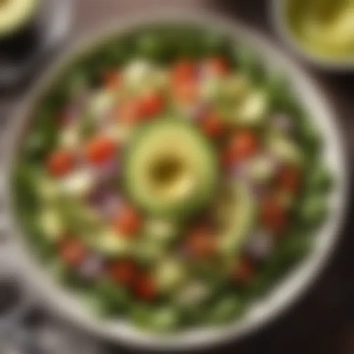 Fresh avocado salad showcasing vibrant ingredients