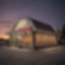 Exterior view of a McDonald's restaurant at dusk