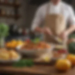 Fresh ingredients showcased for meal delivery service