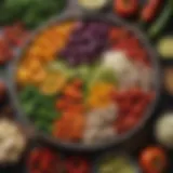 Colorful assortment of Mediterranean vegetables
