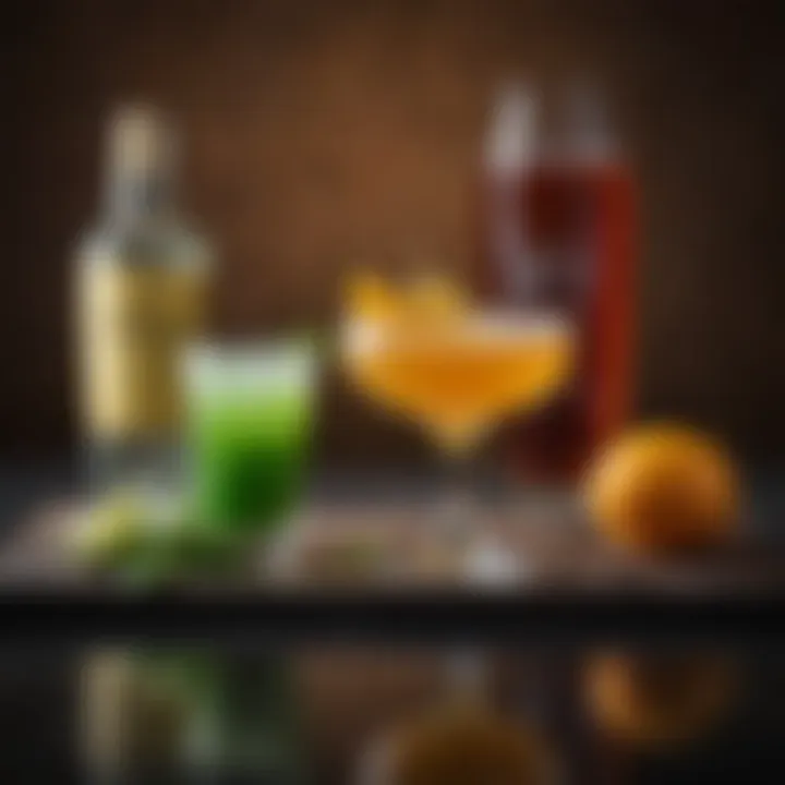 A delightful food pairing alongside a Midori Sour cocktail
