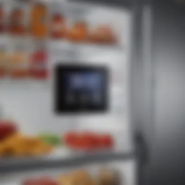 Digital temperature display in a refrigerator