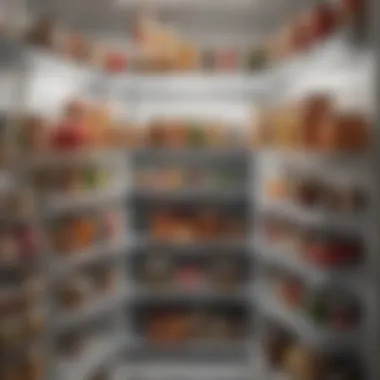 Organized Storage for Enhanced Temperature Regulation Organizing food items in a refrigerator for optimal air circulation