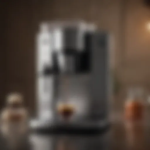 A sleek and modern coffee maker showcasing its features