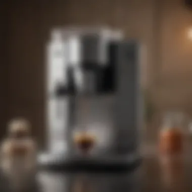 Modern Coffee Maker Features A sleek and modern coffee maker showcasing its features