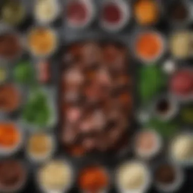 Essential Ingredients for Braised Short Ribs An assortment of fresh ingredients commonly used in braising short ribs