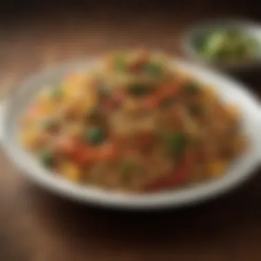 Colorful Stir-Fried Noodles A colorful plate of stir-fried noodles with vegetables