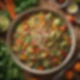 A vibrant bowl of quinoa salad with mixed vegetables and avocado